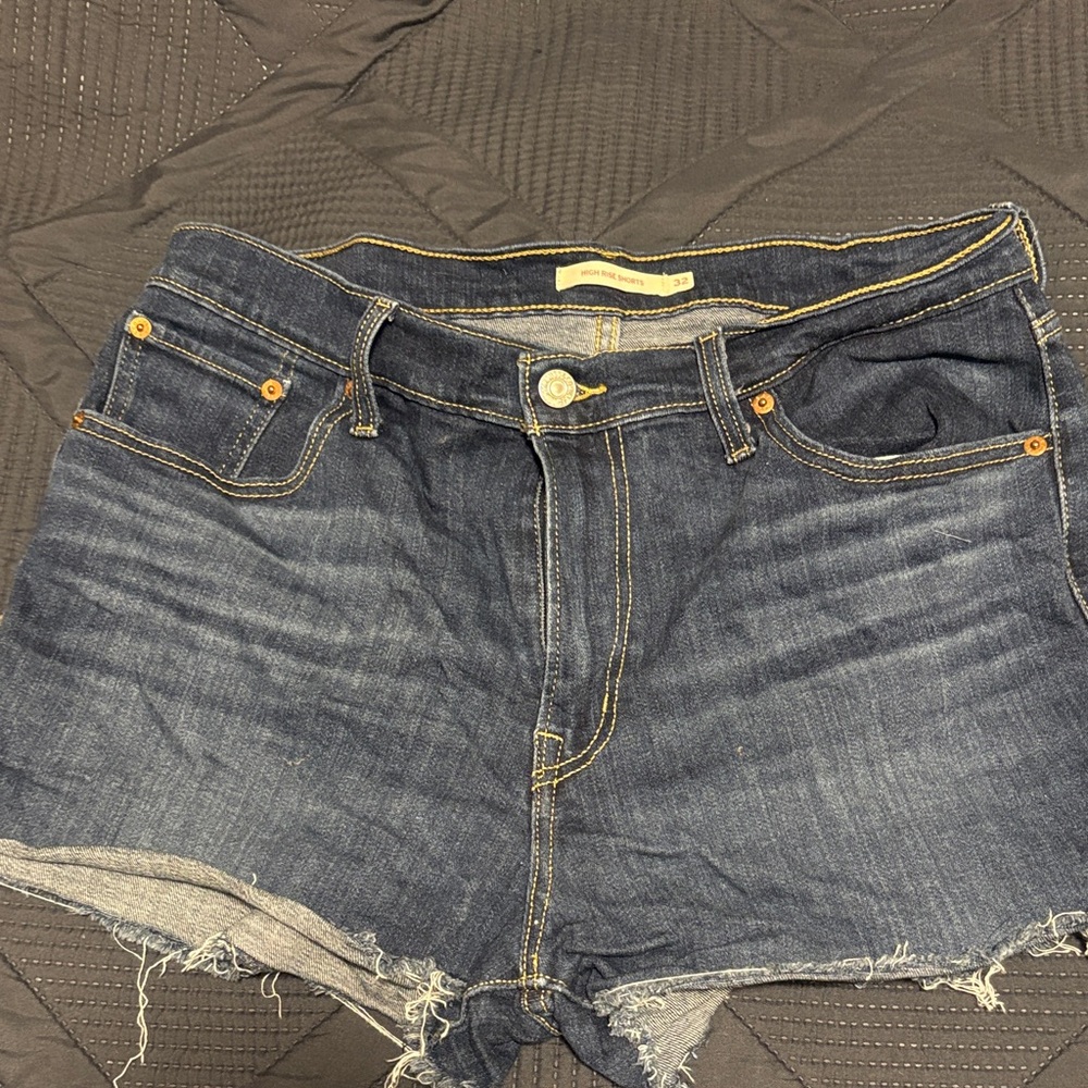 Levi's Dark Blue Denim Shorts